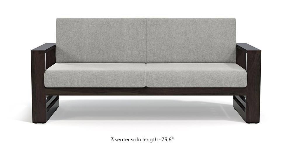 Parson Wooden Sofa American Walnut Finish Vapour Grey Urban Ladder