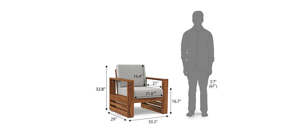 Parsons Wooden Sofa Teak Finish, Wooden Sofa Set Designs With Measurements