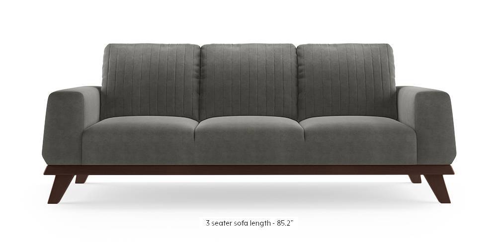 Granada Sofa Ash Grey Velvet 2 1 Set