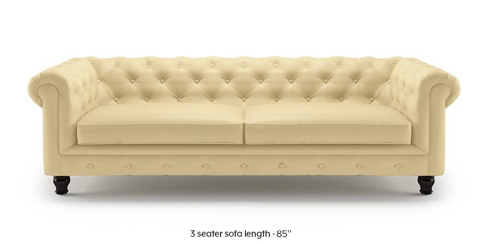 Winchester Leatherette Sofa Cream Urban Ladder