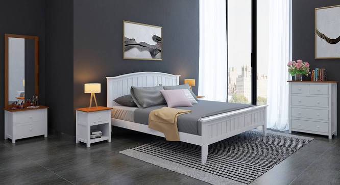 White store wooden bed