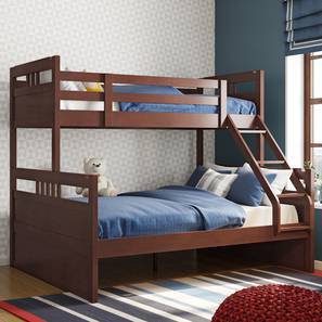 Dublin Single Over Queen Bunk Bed Dark Walnut Finish Without Storage