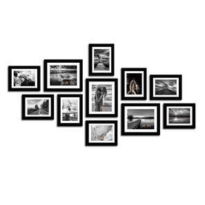 Gallery Wall Frame Set of 6 Picture Frames in Black & White Frames