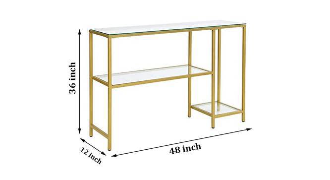 Rykov Console Table Gold Urban Ladder, Console Table Dimensions In Inches