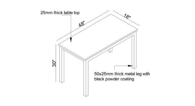 Sonny Study Table Black Urban Ladder