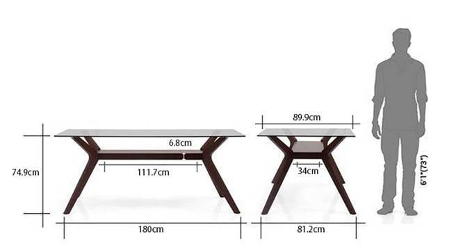 Wesley Dalla 6 Seater Dining Table, Six Chair Dining Table Dimensions