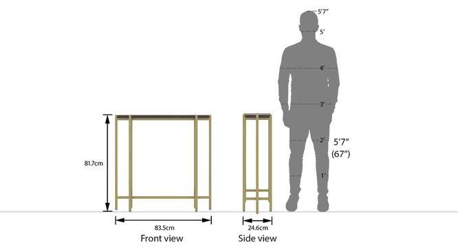 Cornille Console Table Urban Ladder, What Are The Dimensions Of A Console Table