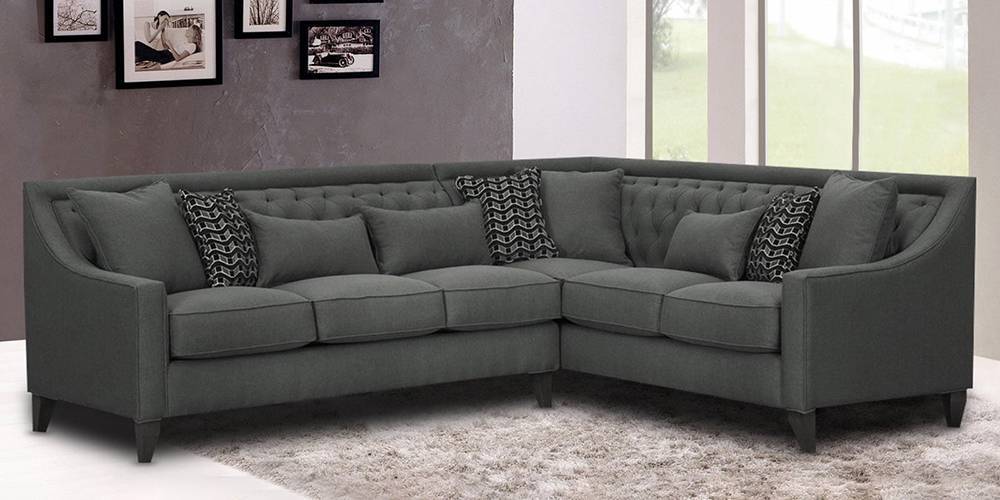 Amalfi Sectional Fabric Sofa Grey Urban Ladder Amalfi Sectional Fabric Sofa Grey, Sectional Sofa Grey Fabric