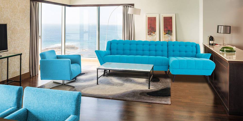 Sofia Sectional Fabric Sofa Blue Urban Ladder Sofia Sectional Fabric Sofa Blue, Best Sofa Bed Sgbl