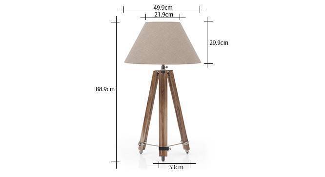 Jaya Tripod Floor Lamp Natural Linen, Lamp Shade Size For Flooring