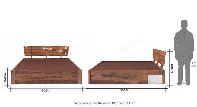 Marieta Storage Bed Solid Wood, King Size Storage Bed Dimensions