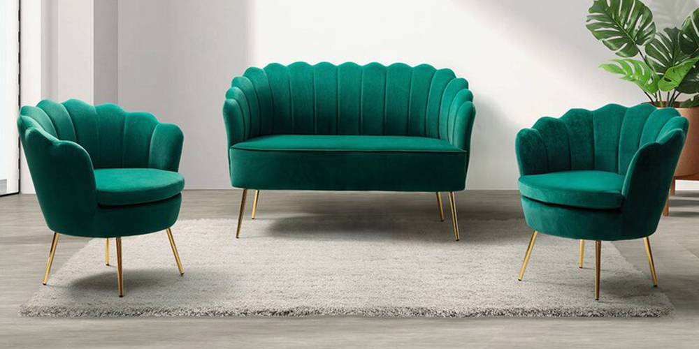 Green hot sale shell sofa
