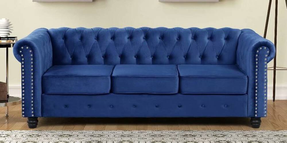Chesterfield sofa clearance blue