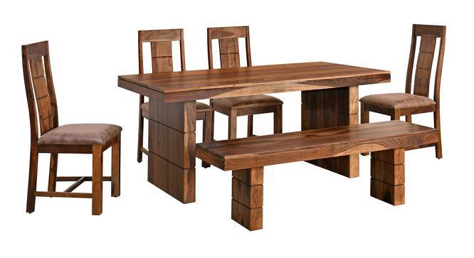 Pride Solid Wood 6 Seater Dining Table - With Set Of 4 Chairs In Walnut  Finish - Urban Ladder