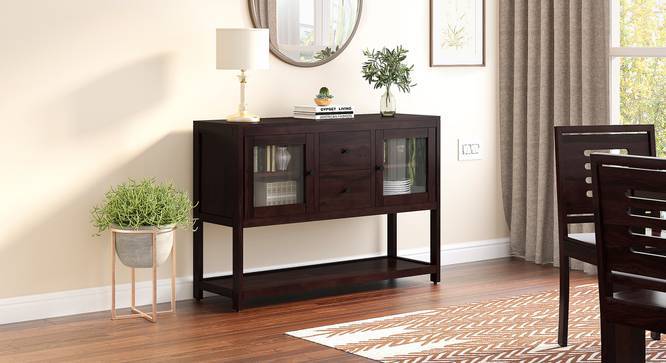 Mikella Solid Wood Glass Door Sideboard Urban Ladder