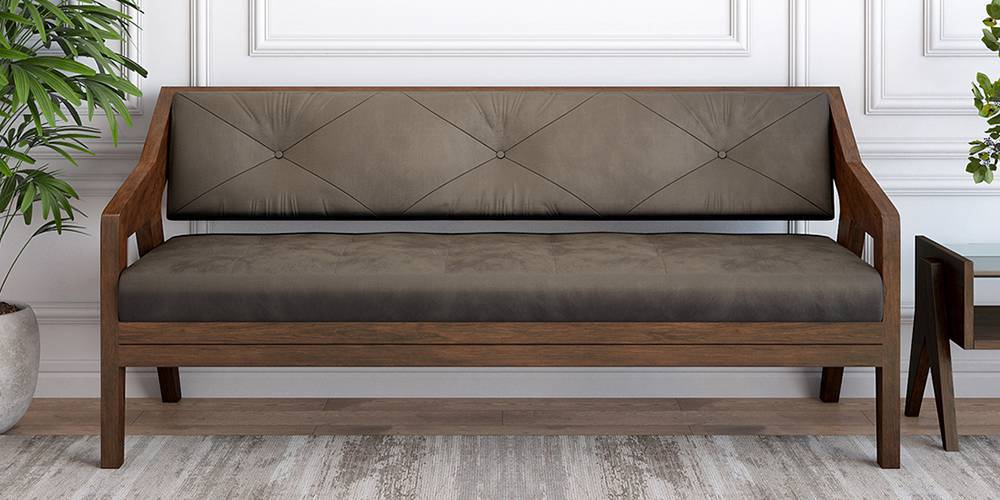Pepperfry wooden store sofa