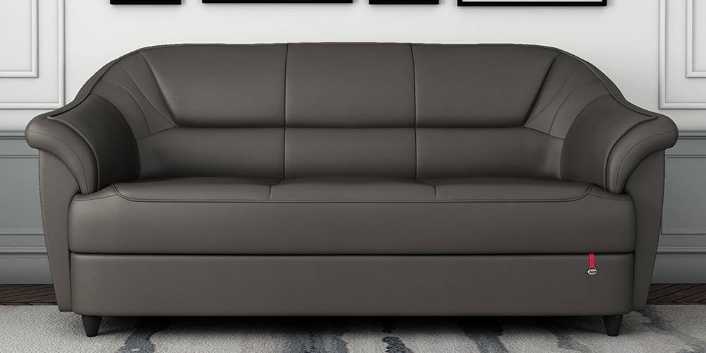 Berry Leatherette Sofa Grey Graphite Grey Urban Ladder