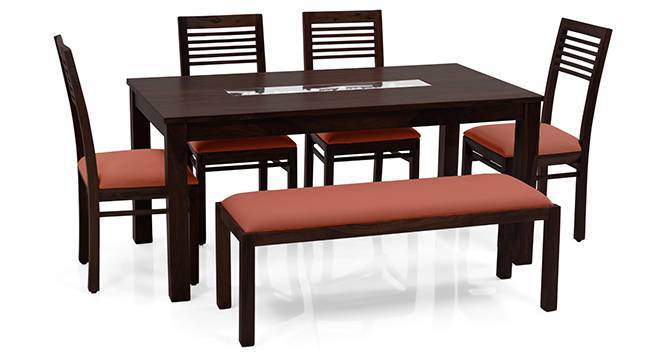 Brighton Large Zella 6 Seater Dining Table Set With Upholstered Bench Urban Ladder Zella 6 Seater Dining Table Set With, How Long Is A 6 Seater Table