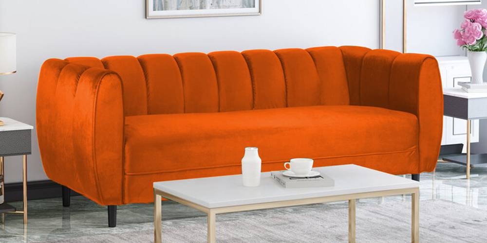 Camaride Fabric Sofa Orange Urban Ladder