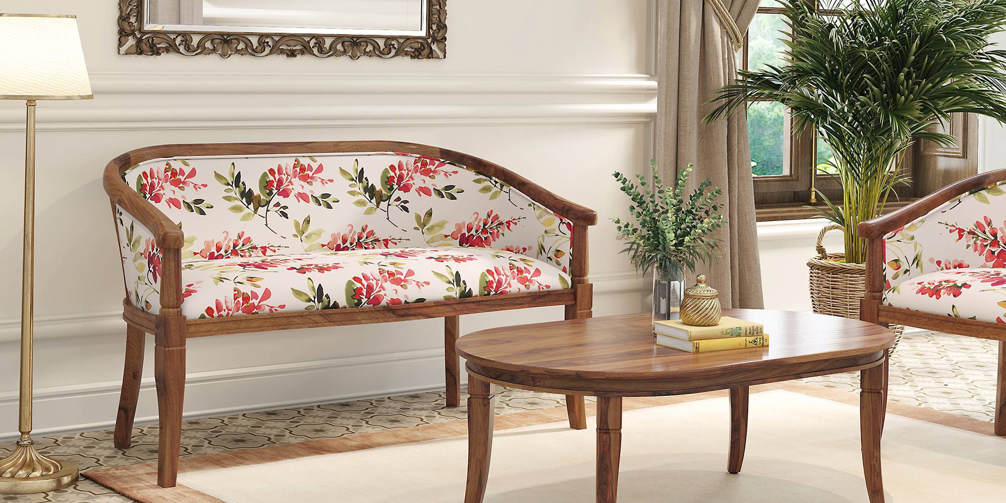 Urban ladder cheap wooden sofa sets