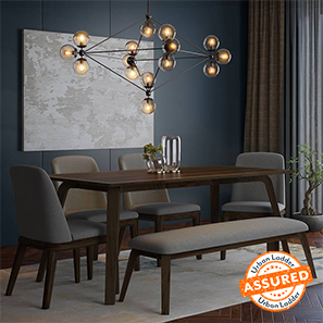 Taarkashi 6 Seater Dining Table Set With Bench Urban Ladder