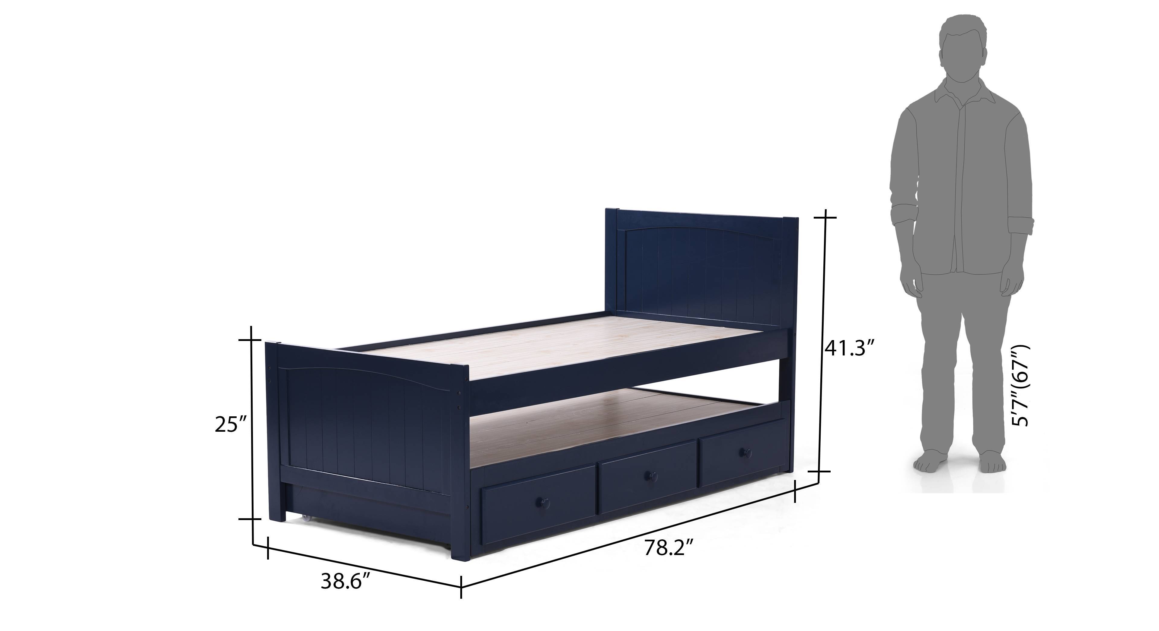 Bering Single Bed with Trundle and Storage Urban Ladder