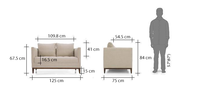 Florence Compact Sofa Steel Grey Urban Ladder