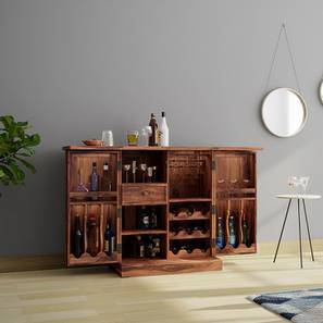 Bar Cabinet Designs For Home Wooden Unit Portable Set Caledonia Bar Cabinet Teak Finish By Urban Ladder