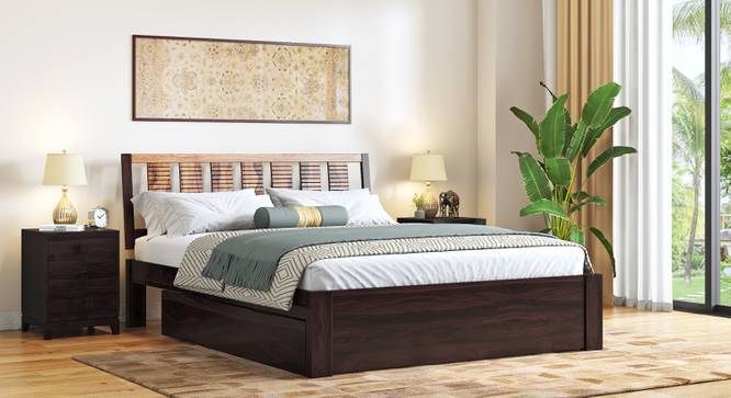 Cairo Solid Wood Storage Bed in Dual Tone Finish Urban Ladder