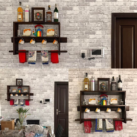 #ULstory with the new house in making, always wanted to have something go with dark doors and brick wall. And UrbanLadder sort it out. Everything perfect with this UL Ibex 2 Tier Shelf.